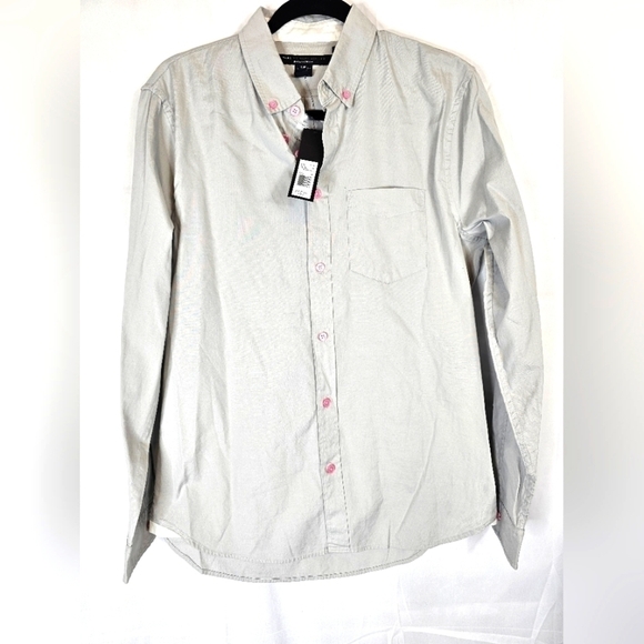 Marc by Marc Jacobs size Small grey long-sleeved button down NWT - Picture 1 of 7